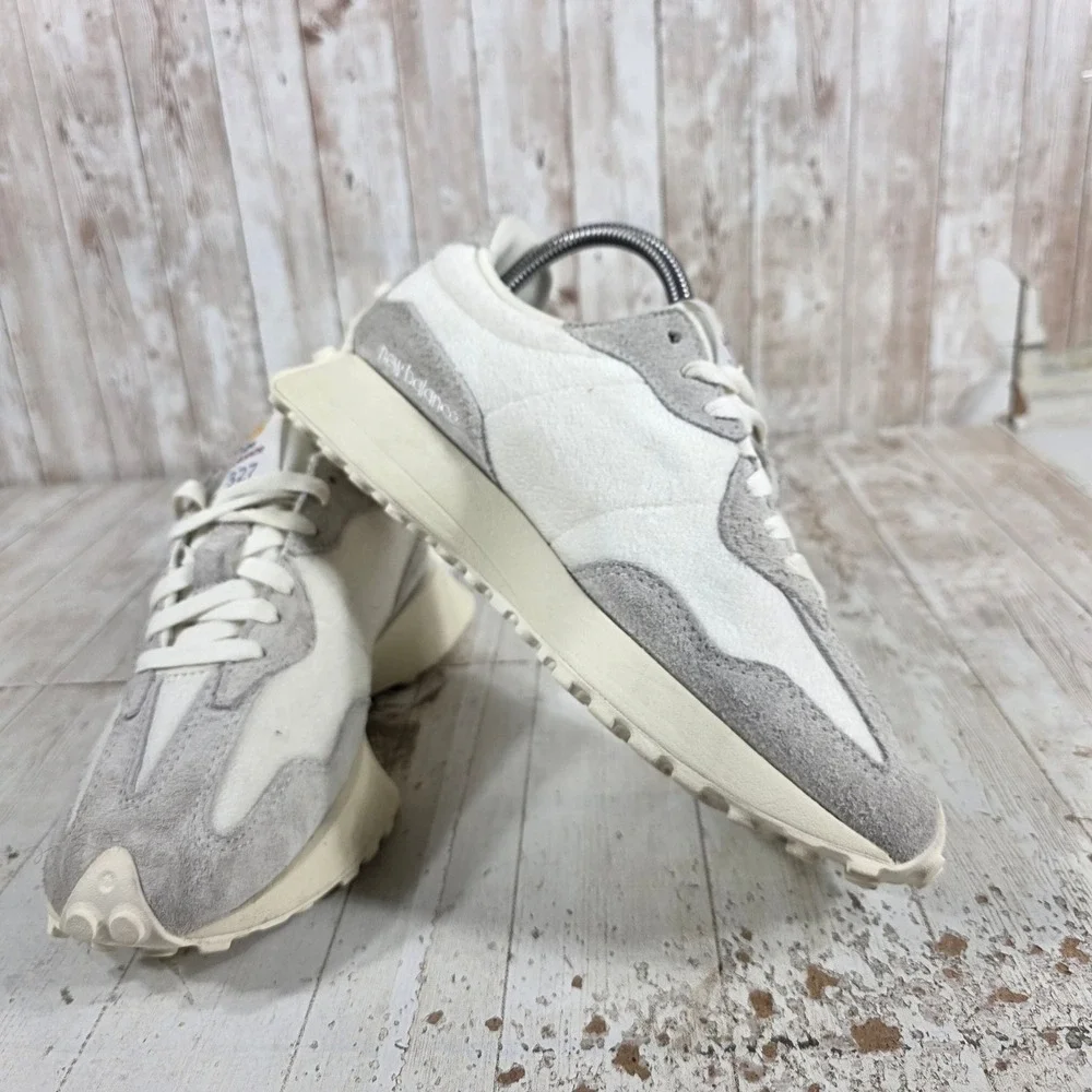 New Balance 327 Mens Sea Salt Rain Cloud Suede Sneakers MS327FW Size 7